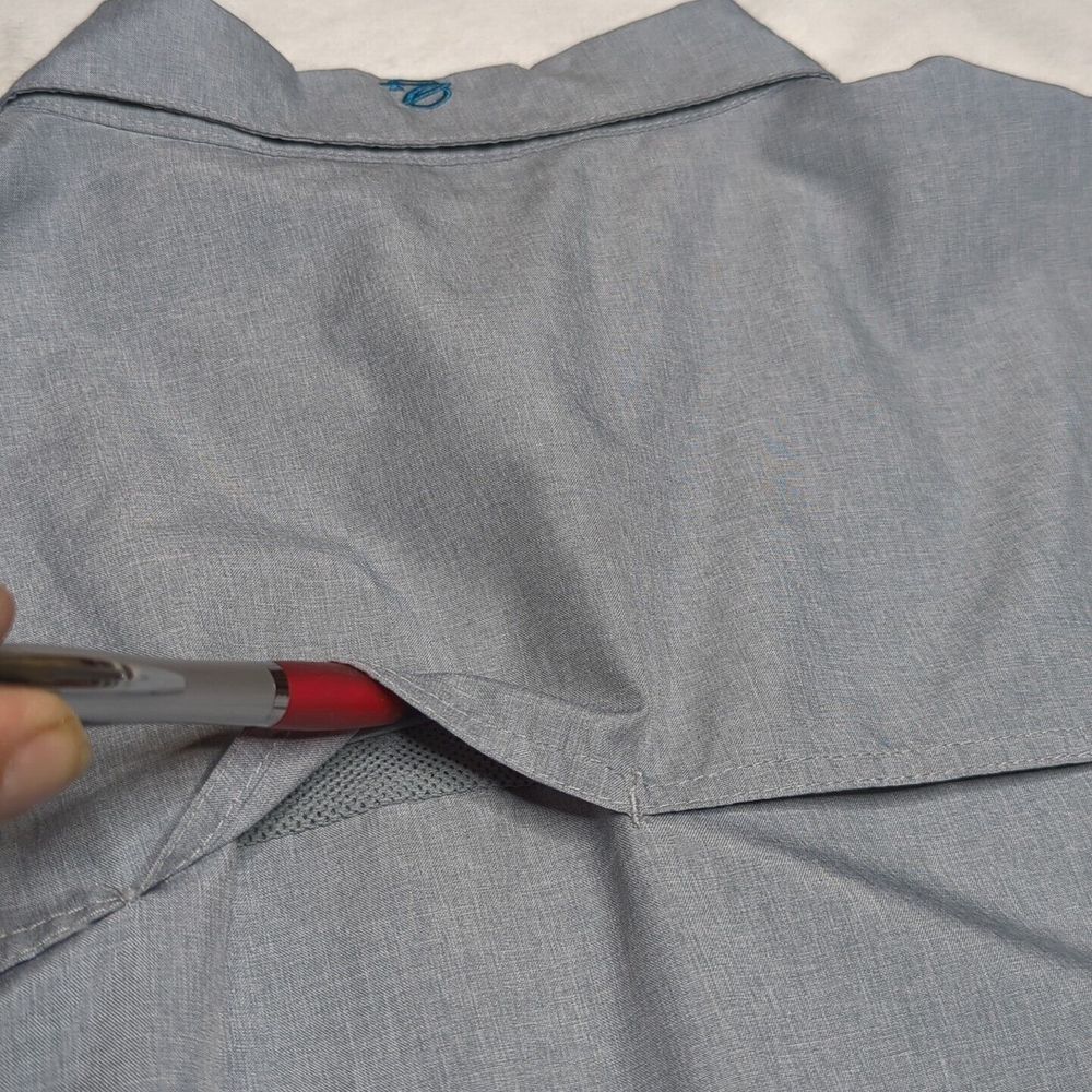 Gillz Fishing Shirt Men's Gray Size XLarge Long Sleeve Button Up Vented Relaxed - Picture 10 of 15